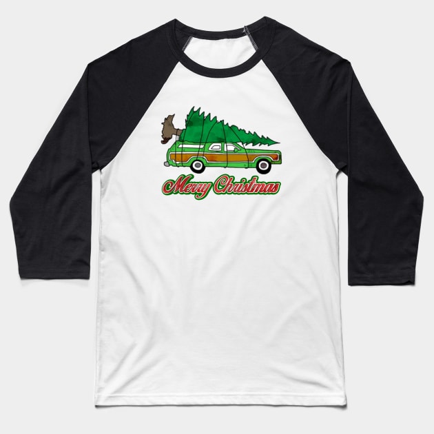 Old Front-Wheel Drive Sleigh Baseball T-Shirt by vhsisntdead